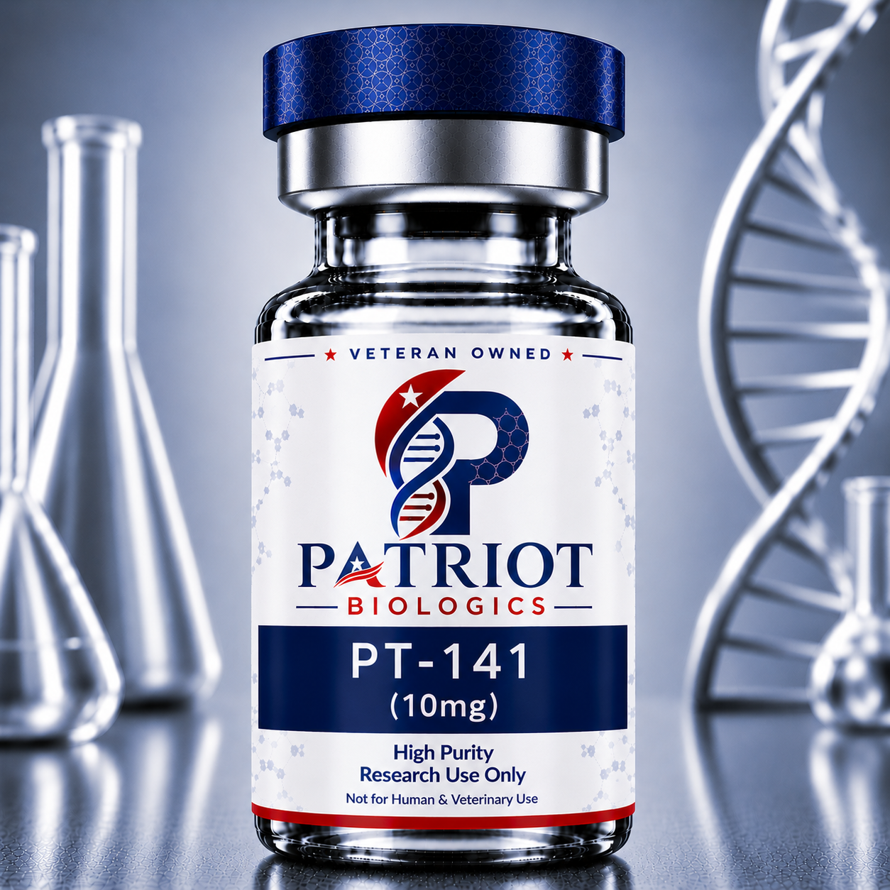 PT-141 10mg research peptide vial