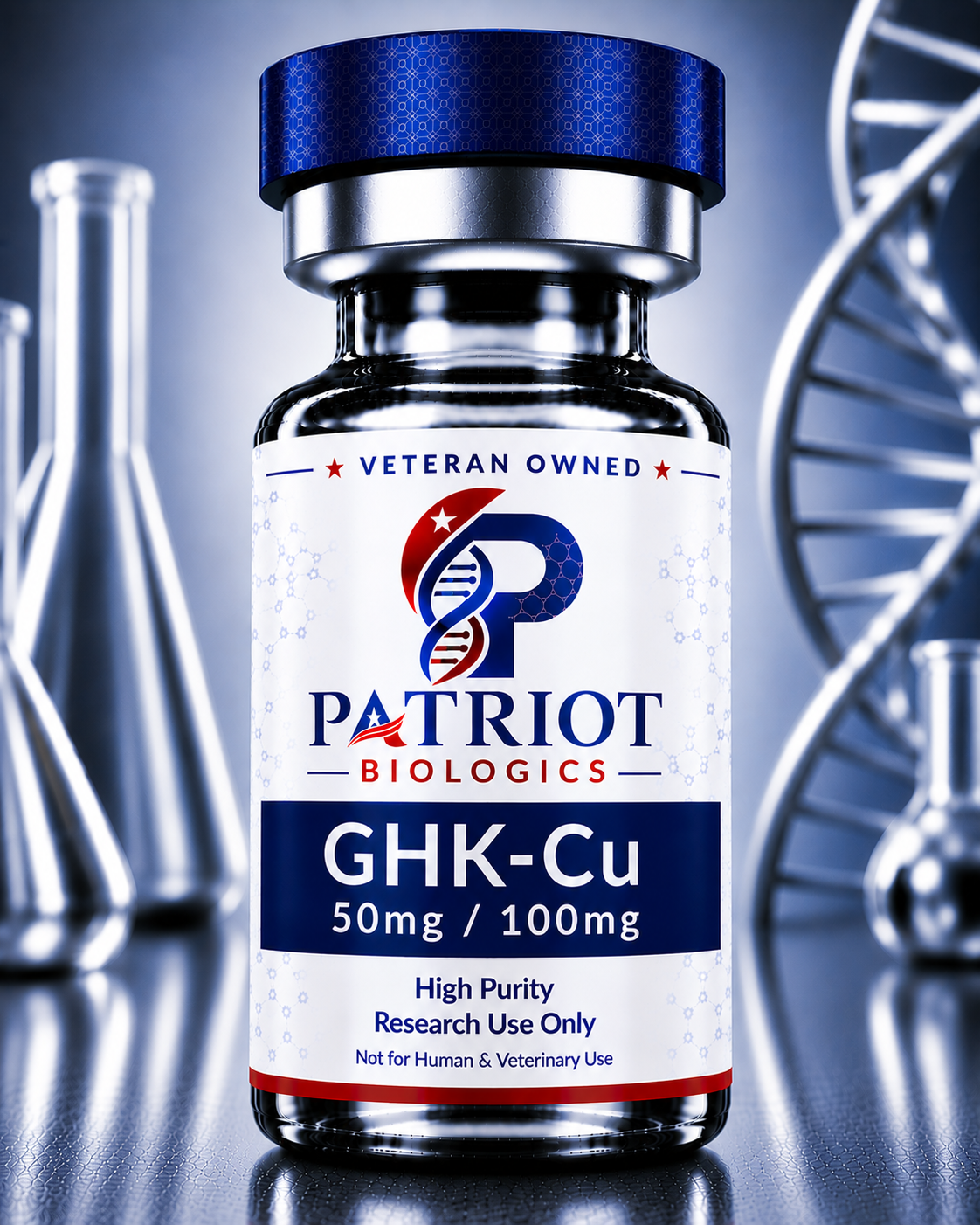 GHK-Cu 50mg research peptide vial