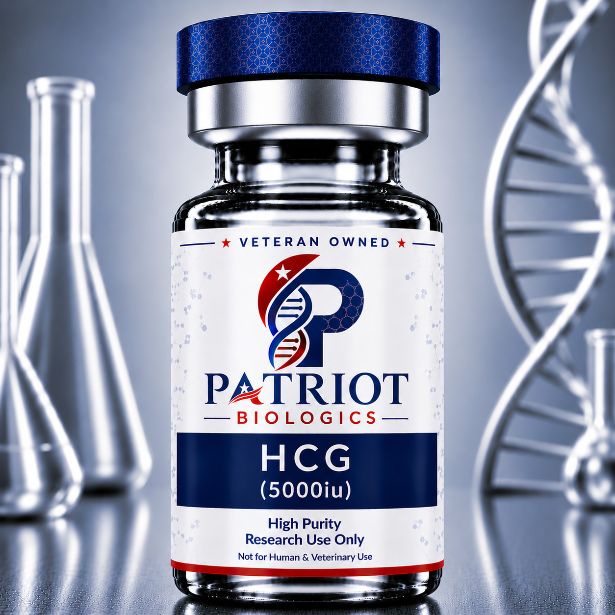 hCG 5000iu research peptide vial