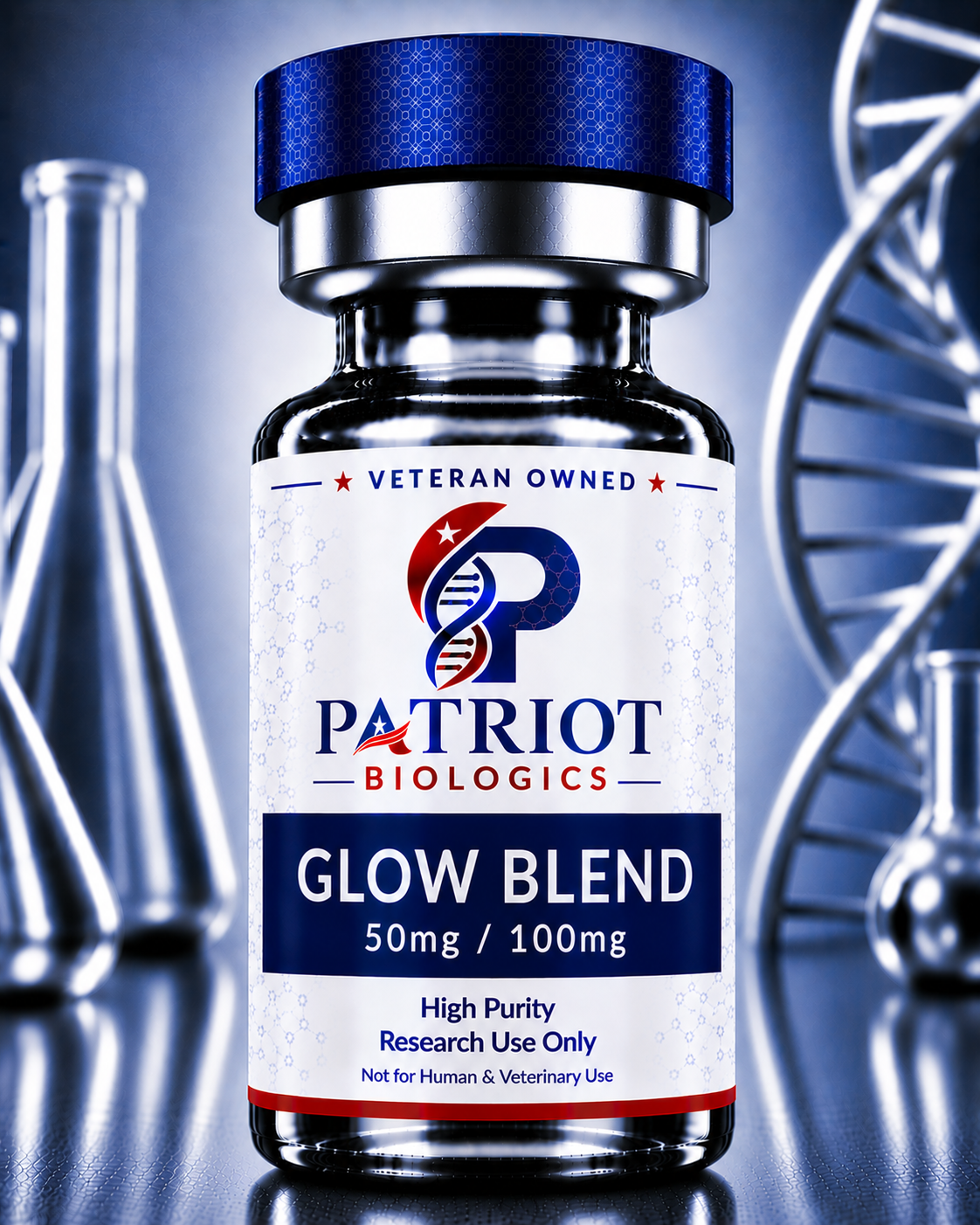 Glow Blend 50mg research peptide vial