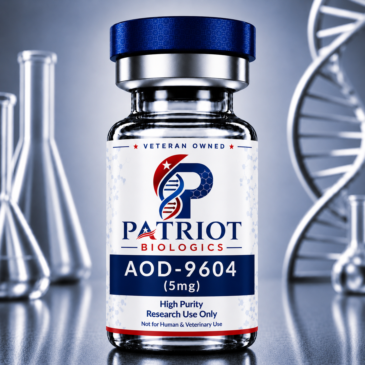 AOD-9604 5mg research peptide vial