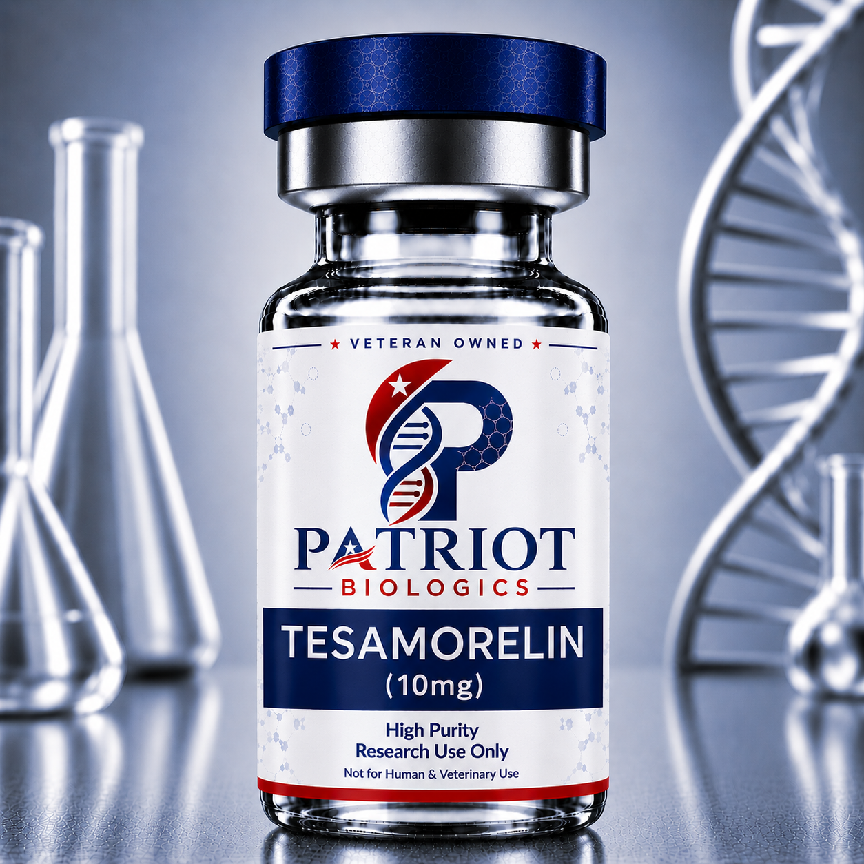 Tesamorelin 10mg research peptide vial